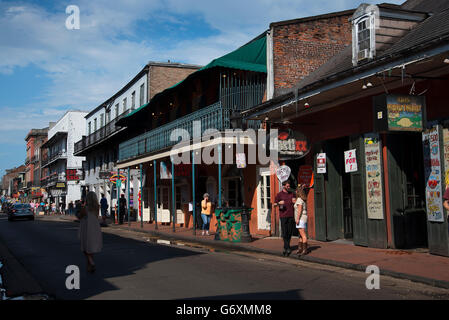 Typical Architecture in New Orleans a Louisiana city on the Mississippi River, near the Gulf of Mexico. Nicknamed the Big Easy Stock Photo