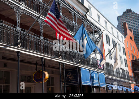 Typical Architecture in New Orleans a Louisiana city on the Mississippi River, near the Gulf of Mexico. Nicknamed the Big Easy Stock Photo