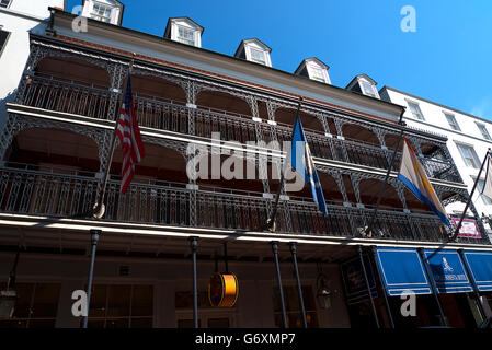 Typical Architecture in New Orleans a Louisiana city on the Mississippi River, near the Gulf of Mexico. Nicknamed the Big Easy Stock Photo