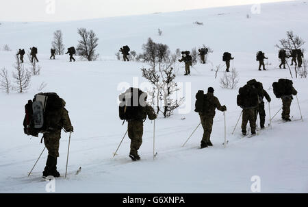 Marines arctic training Stock Photo