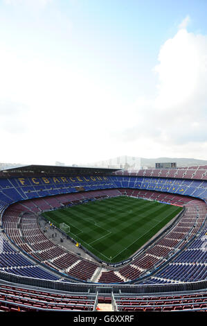 Soccer - UEFA Champions League - Round of 16 - Second Leg - Barcelona v Manchester City - Nou Camp. A general view of the Nou Camp, home of Barcelona Stock Photo