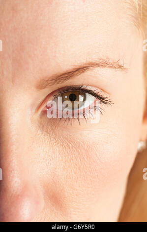 Close up of a young woman staring Stock Photo
