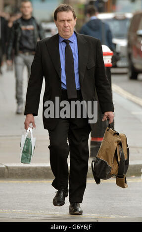 Former News of the World royal editor Clive Goodman arives at the Old Bailey in London, as the phone hacking trial continues. Stock Photo