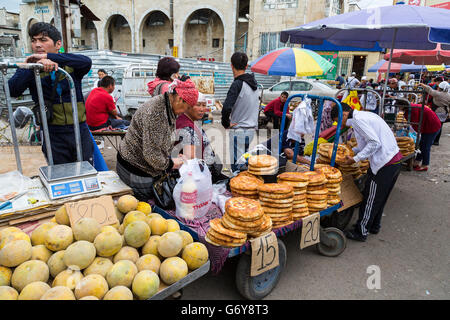 Farmers market in the Osh Bazaar, Bishkek, Kyrgyzstan. Stock Photo