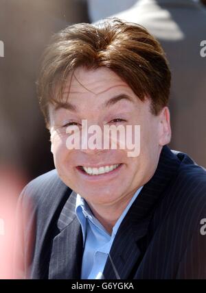 Mike Myers poses for photographers during the photocall for 'Shrek 2' at the Palias du Festival during the 57th Cannes film Festival in France. Stock Photo