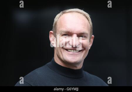 Former South African Rugby Captain Francois Pienaar at the launch of the One Young World 2014 summit at Trinity College in Dublin. Stock Photo