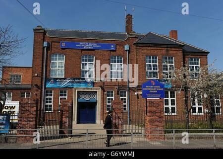 Saltley School in Birmingham which is being investigated as part of allegations of a hardline Islamist takeover plot at a number of Birmingham schools. Stock Photo