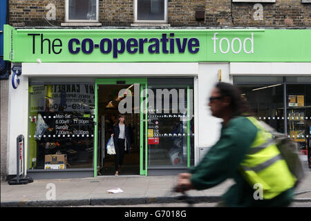 A branch of The co-operative food store in Islington, north London. Stock Photo