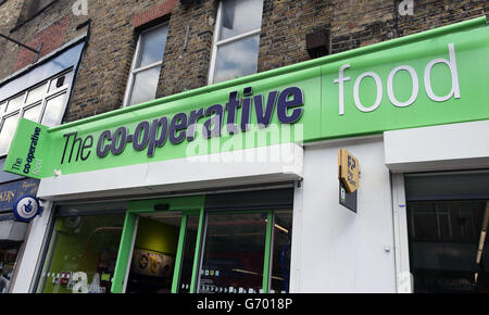 A branch of The co-operative food store in Islington, north London. Stock Photo