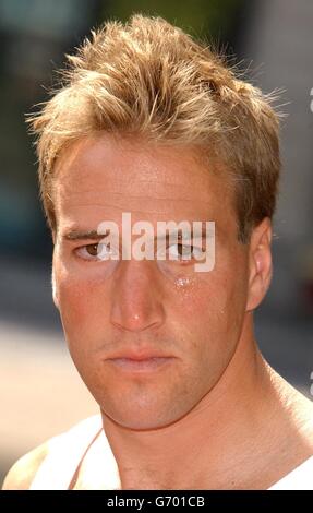 TV presenter Ben 'The Bear' Fogle poses for photographers at The Sports Cafe in London's Haymarket. Ben Fogle and Sid Owen are taking part in this year's Sport Relief Boxing match on July the 10th, as part of Sport Relief Saturday. Stock Photo