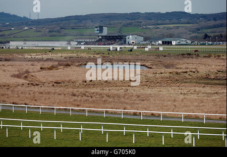 Horse Racing - Ffos Las Racecourse. General view of Ffos Las Racecourse. Stock Photo