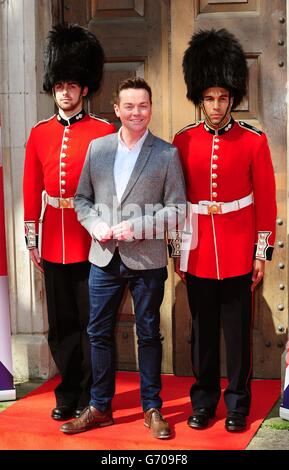 Britains Got Talent - London. Stephen Mulhern (centre) attends a press launch for Britain's Got Talent at St. Lukes Church in London. Stock Photo