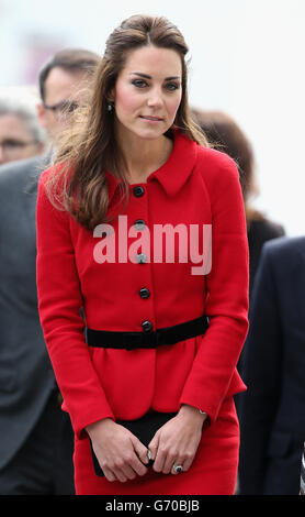 The Duchess of Cambridge visits the Botanical Gardens in Christchurch, New Zealand, during the three-week royal tour of Australia and New Zealand. Stock Photo