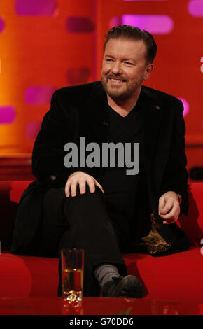 Ricky Gervais during filming of the Graham Norton Show at The London