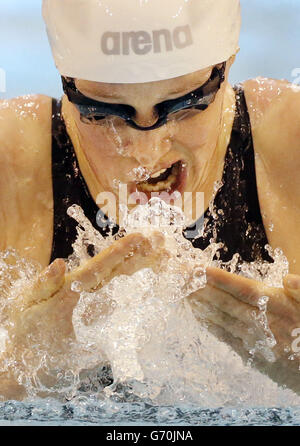 Hannah Miley competes in the Womens Open 200 IM, during the 2014 British Gas Swimming Championships at Tollcross International Swimming Centre, Glasgow. Stock Photo