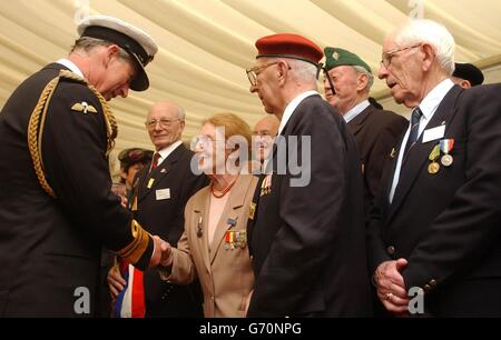 Prince of Wales D-Day Ceremony Stock Photo