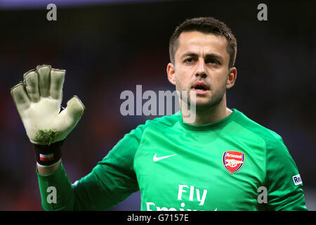 Soccer - FA Cup - Semi Final - Wigan Athletic v Arsenal - Wembley Stadium. Arsenal goalkeeper Lukasz Fabianski Stock Photo