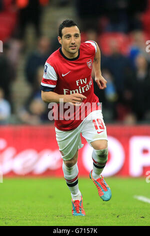 Soccer - FA Cup - Semi Final - Wigan Athletic v Arsenal - Wembley Stadium. Santi Cazorla, Arsenal Stock Photo