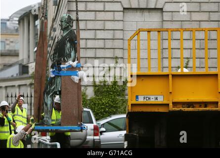 William Dargan statue moved Stock Photo
