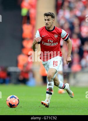 Soccer - FA Cup - Semi Final - Wigan Athletic v Arsenal - Wembley Stadium. Aaron Ramsey, Arsenal Stock Photo