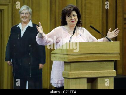 Actress Elaine C Smith during a memorial service for former MSP Margo MacDonald at Assembly Hall in Edinburgh. Stock Photo