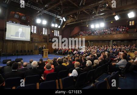 The memorial service for former MSP Margo MacDonald at Assembly Hall in Edinburgh. Stock Photo