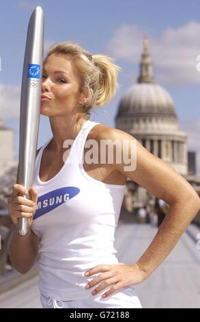 Nell McAndrew Torch Relay Stock Photo - Alamy