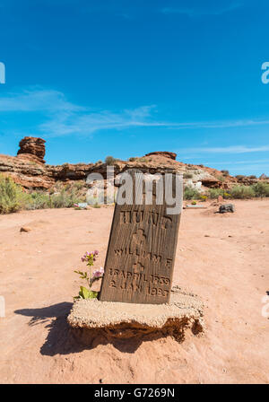 Old grave, ghost town, Grafton near Springdale, Utah, United States Stock Photo