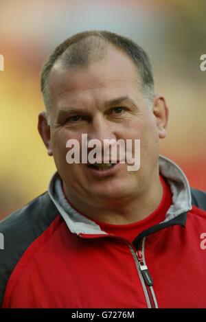 New Wales coach Mike Ruddock takes charge for the first time, during their Staffware Challenge match against The Barbarians, at Ashton Gate, Bristol. Stock Photo