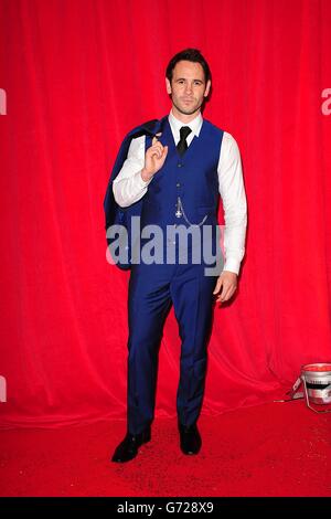 The British Soap Awards - London. Ayden Callaghan arriving for the 2014 British Soap Awards at The Hackney Empire, 291 Mare St, London. Stock Photo