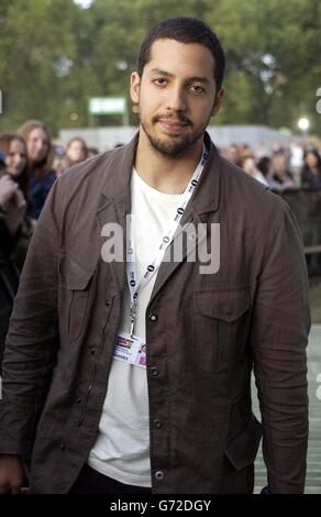 lIlusionist David Blaine attends The Red Hot Chili Peppers concert at Hyde Park in central London. Stock Photo