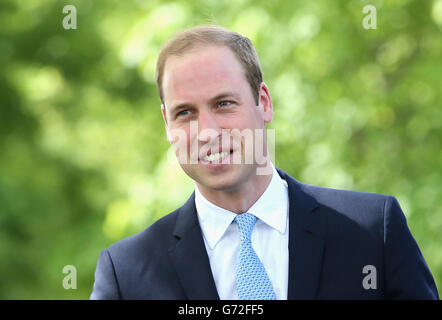 The Duke of Cambridge arrives at the Royal Navy Submarine Museum in Gosport. Stock Photo