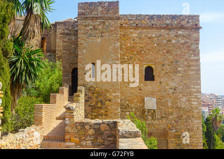 The Alcazaba of Malaga Century X in the Arab period in Malaga Spain Stock Photo