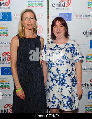 Kate McCann (left), mother of Madeleine McCann, and Coral Jones, mother of April Jones, at the launch of the new Child Rescue Alert system, and a new Child Abduction Hub, at the House of Lords, in Westminster, central London. Stock Photo