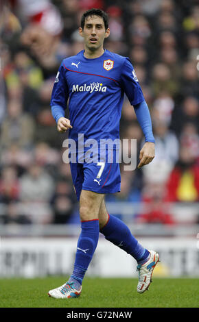 Soccer - Barclays Premier League - Sunderland v Cardiff City - Stadium of Light. Peter Whittingham, Cardiff City Stock Photo