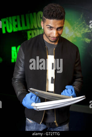 TV Magician Troy attends the Mountain Dew Green Screen, VIP screening of X-MEN: Days of Future Past, at Odeon Cinema in Covent Garden, London. Stock Photo