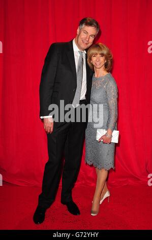 Helen Worth and Trevor Dawson arriving for the 2014 British Soap Awards at The Hackney Empire, 291 Mare St, London. Stock Photo