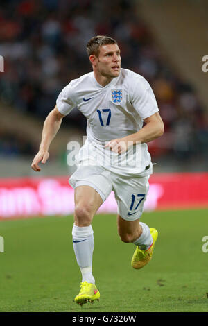 Soccer - World Cup 2014 - Friendly - England v Peru - Wembley Stadium. England's James Milner in action Stock Photo