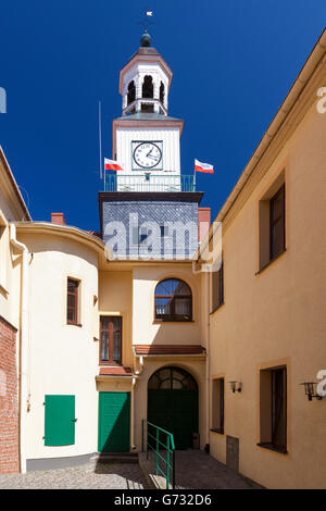 Classicist town hall Trzebiatow West Pomerania Poland Stock Photo