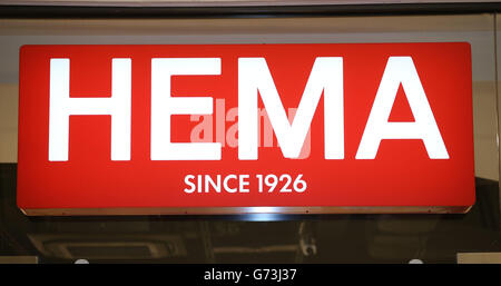 The first Hema shop in the UK opens in Victoria Place in central London. Stock Photo