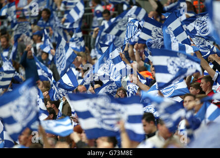 Soccer - Sky Bet Championship - Play Off - Final - Derby County v Queens Park Rangers - Wembley Stadium. Queens Park Rangers' fans in the stands Stock Photo