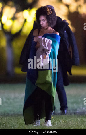 The new Doctor's companion Pearl Mackie spotted filming at Cardiff University in Cardiff, South Wales. Stock Photo