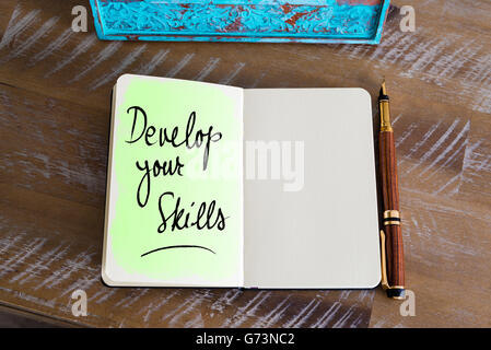 Handwritten Text Develop Your Skills Stock Photo