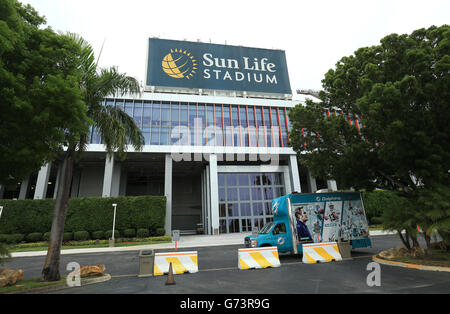 A general view of the Sun Life Stadium in Miami, USA. PRESS ASSOCIATION Photo. Picture date: Tuesday June 3, 2014. See PA story SOCCER England. Photo credit should read: Mike Egerton/PA Wire. Stock Photo