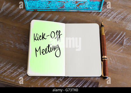 Handwriting text Kick Off Meeting. Concept meaning getting fired from your  team private talking about company Stock Illustration by ©artursz #214525404