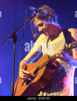 Singer Beth Orton performing on stage at the 40th Cambridge Folk Festival. Stock Photo