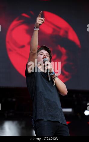 Bradley Simpson of The Vamps during Capital FM's Summertime Ball at Wembley Stadium, London. Stock Photo