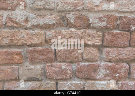 Vintage Old Italian Brick Wall Stock Photo