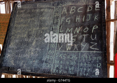 blackboard, school, Tanzania, Africa Stock Photo