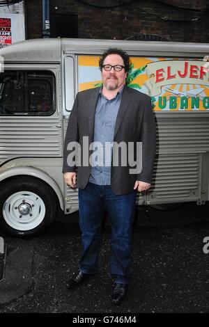 Jon Favreau arriving for the European Premiere of Chef, at the The Backyard Market, Old Truman Brewery, Brick Lane, London. Stock Photo